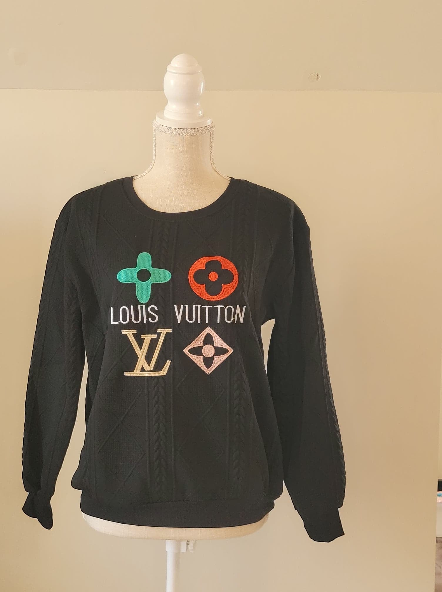 louis vuitton colorful sweater